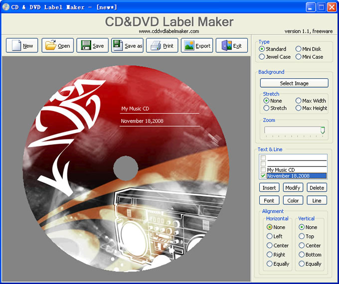 smart print label cd dvd maker